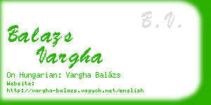 balazs vargha business card